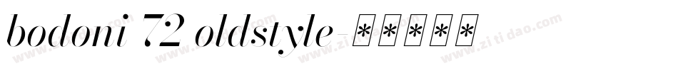 bodoni 72 oldstyle字体转换